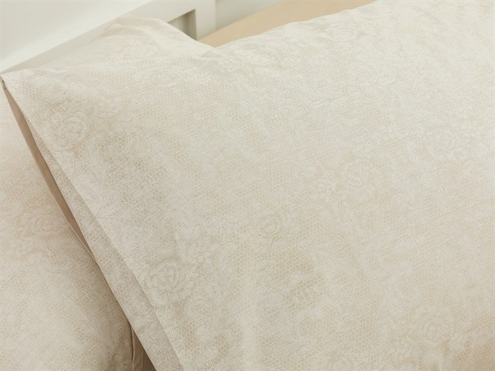 Lace Dream Cu Bumbac Cu 2 Piese Față De Pernă 50x70 cm Bej