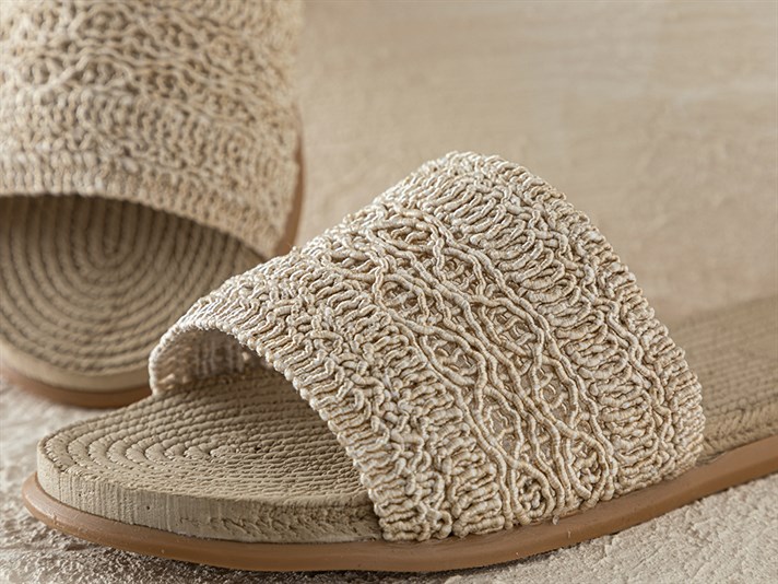 Lace Straw Sandale Damă, 39, Gri Deschis