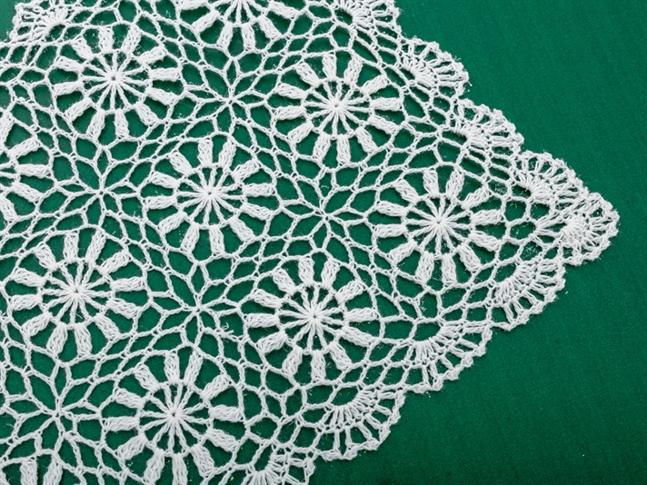 Lady Croșetat Dreptunghi Placemat Masă 30x45 cm Alb