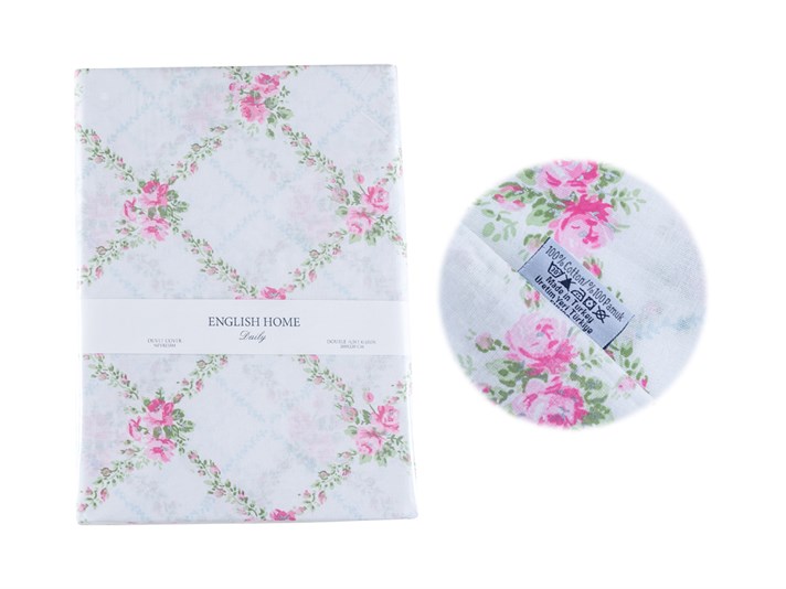 Lanț de trandafiri Cu Bumbac Double Lenjerie De Pat 200x220 cm Roz