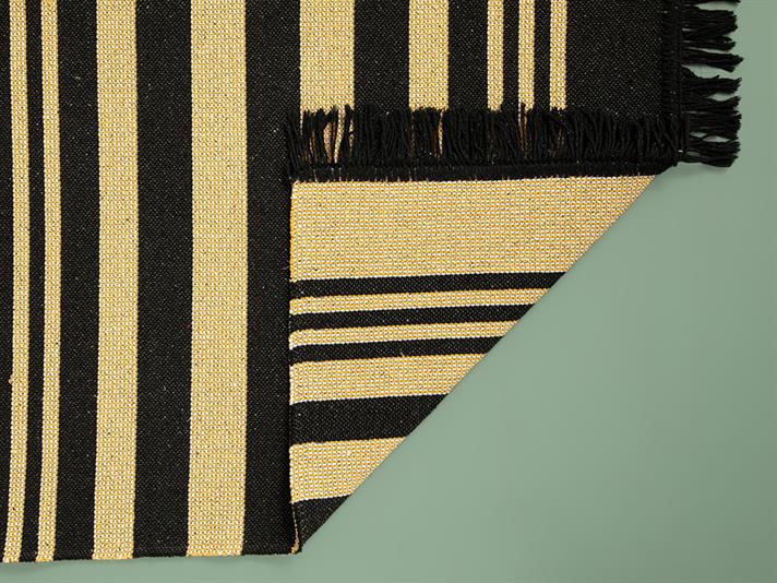 Lara Tiar Țesătură Pled 80x150 cm Crem Negru