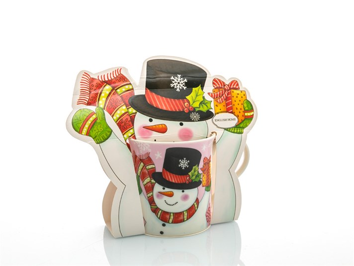 Let it Snow Bone China Cup 300 ml Red