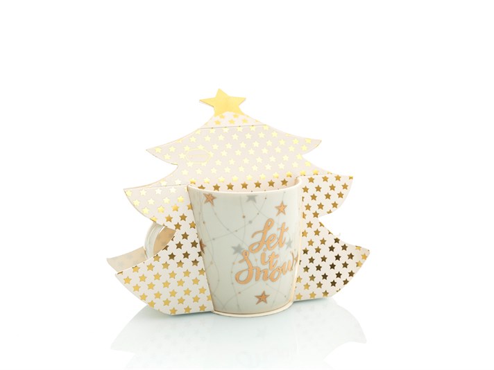 Let it Snow Bone China Cup 350 ml Gold