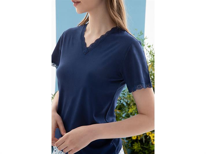 Leaf Set De Pijamale Damă, Viscoză, Xl, Natural - Burgundia