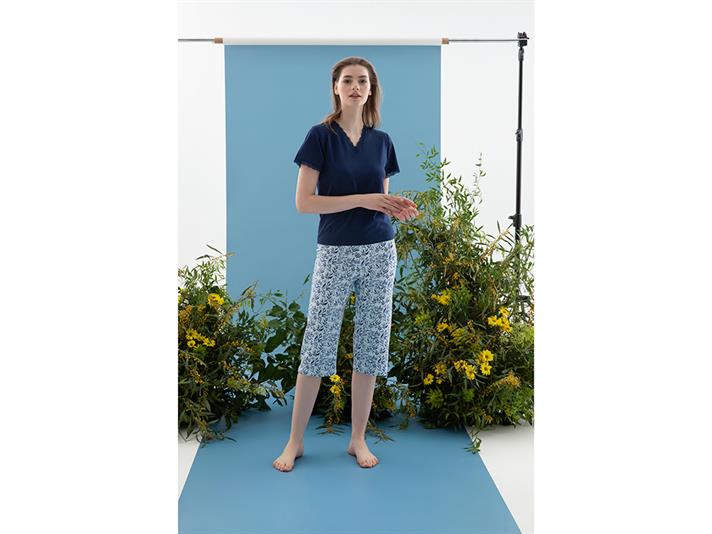 Leaf Set De Pijamale Damă, Viscoză, Xl, Natural - Burgundia