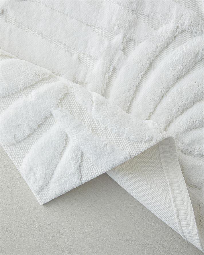 Leafy Joy Cu Bumbac Set Covorașe De Baie 60x90 + 40x60 cm Ecru