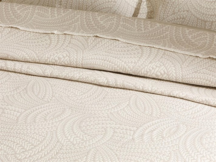 frunzos Capac Double Set Cuverturi Pat 250x260 cm Bej