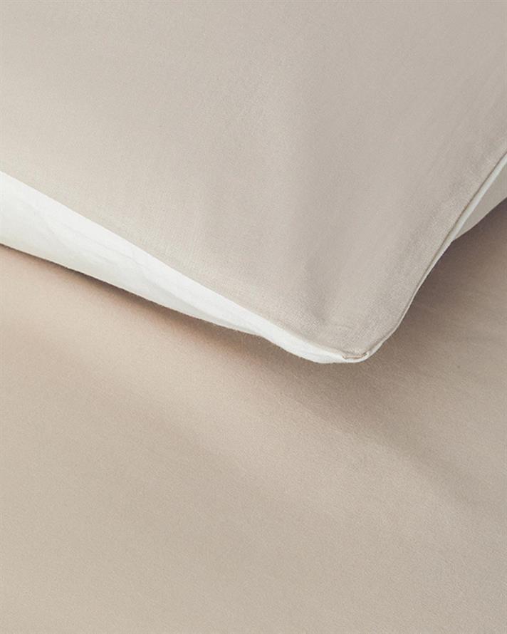 Lenjerie de pat completă, king size, Placid, bumbac, 240x220 cm/ 180x200 cm/ 50x70 cm, bej-crem