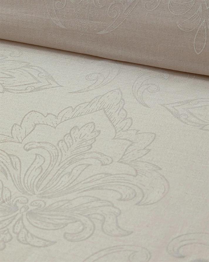 Lenjerie de pat completă, pentru două persoane, Elegant Crown, bumbac, 200x220 cm/ 160x200 cm/ 50x70 cm, ivory