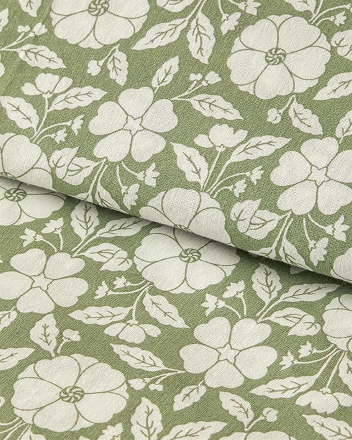 Lenjerie de pat completă, pentru două persoane, Parterre, bumbac-poliester, 200x220 cm/ 160x200 cm/ 50x70 cm, verde