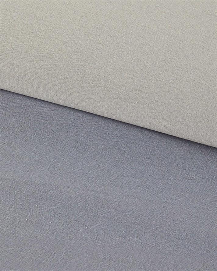 Lenjerie de pat completă, pentru două persoane, Placid, bumbac, 200x220 cm/ 160x200 cm/ 50x70 cm, gri