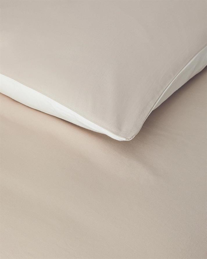 Lenjerie de pat completă, pentru două persoane, Placid, bumbac, 200x220 cm/ 160x200 cm/ 50x70 cm, bej-crem