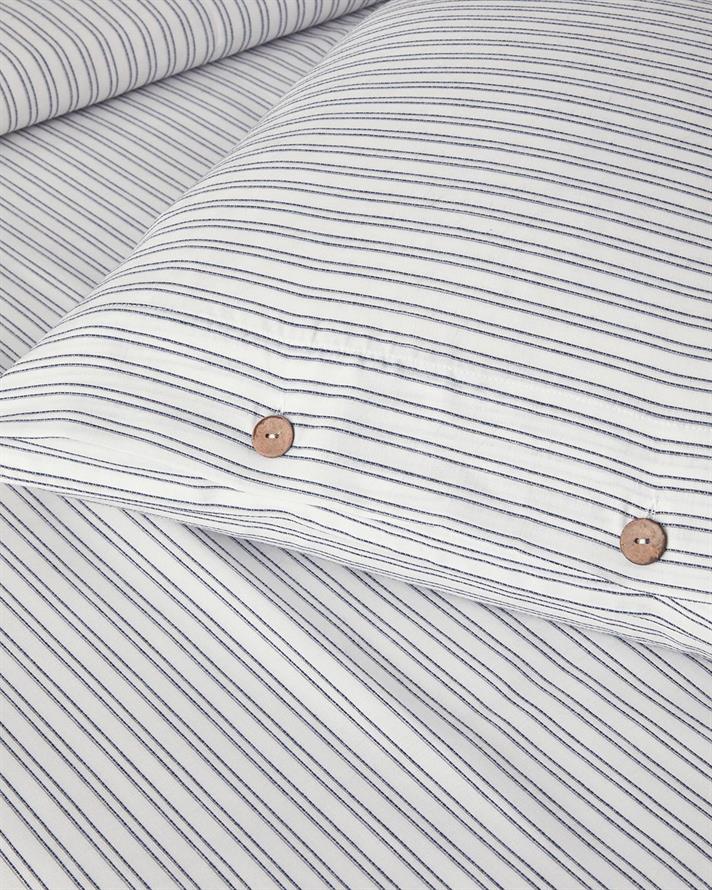 Lenjerie de pat completă pentru doua persoane, Stitch Line, bumbac-poliester, 200x220 cm/160x200 cm/50x70 cm, bleumarin