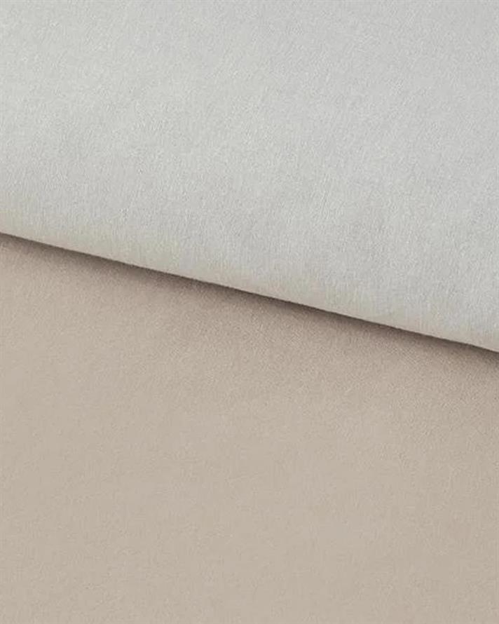 Lenjerie de pat completă, pentru o persoană, Placid, bumbac, 160x220 cm/100x200 cm/50x70 cm, bej-crem