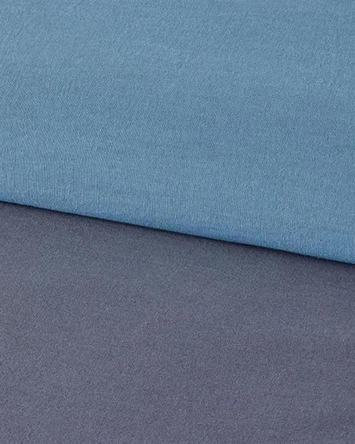 Lenjerie de pat completă, pentru o persoană, Placid, bumbac, 160x220 cm/100x200 cm/50x70 cm, albastru-bleu