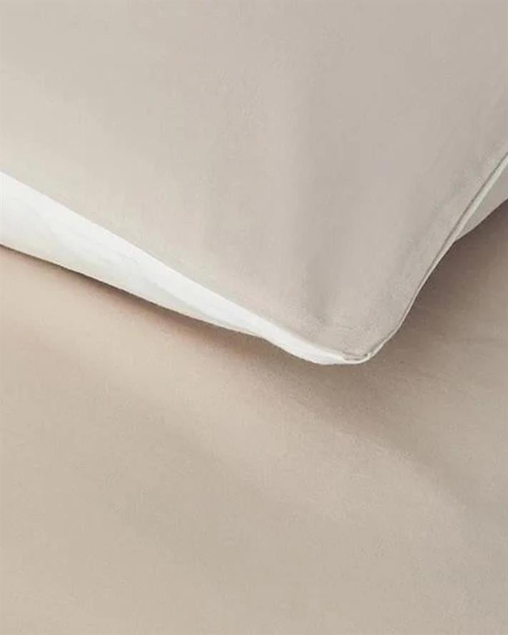 Lenjerie de pat completă, pentru o persoană, Placid, bumbac, 160x220 cm/100x200 cm/50x70 cm, bej-crem