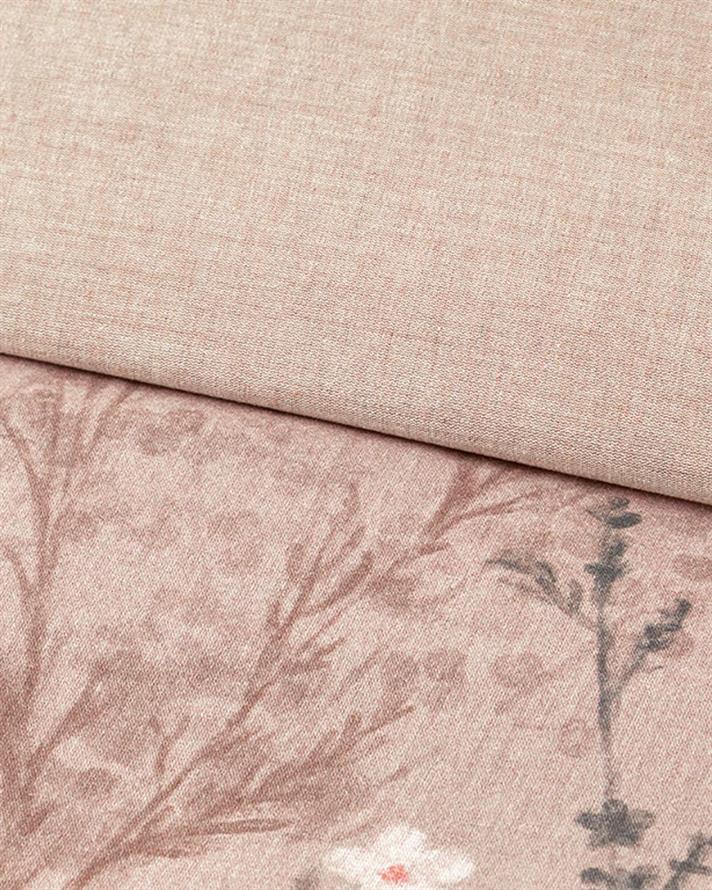 Lenjerie de pat completă pentru o persoană, Sweet Spring, bumbac-viscoză, 160x220 cm/100x200 cm/ 50x70 cm, roz închis