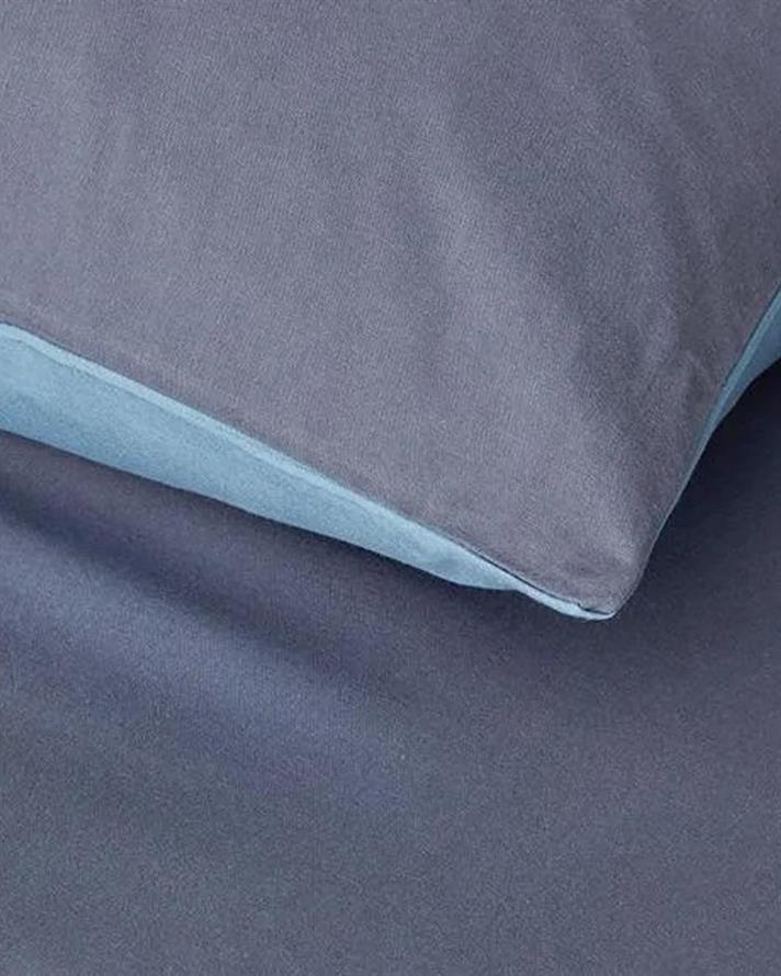 Lenjerie de pat completă, pentru o persoană, Placid, bumbac, 160x220 cm/100x200 cm/50x70 cm, albastru-bleu