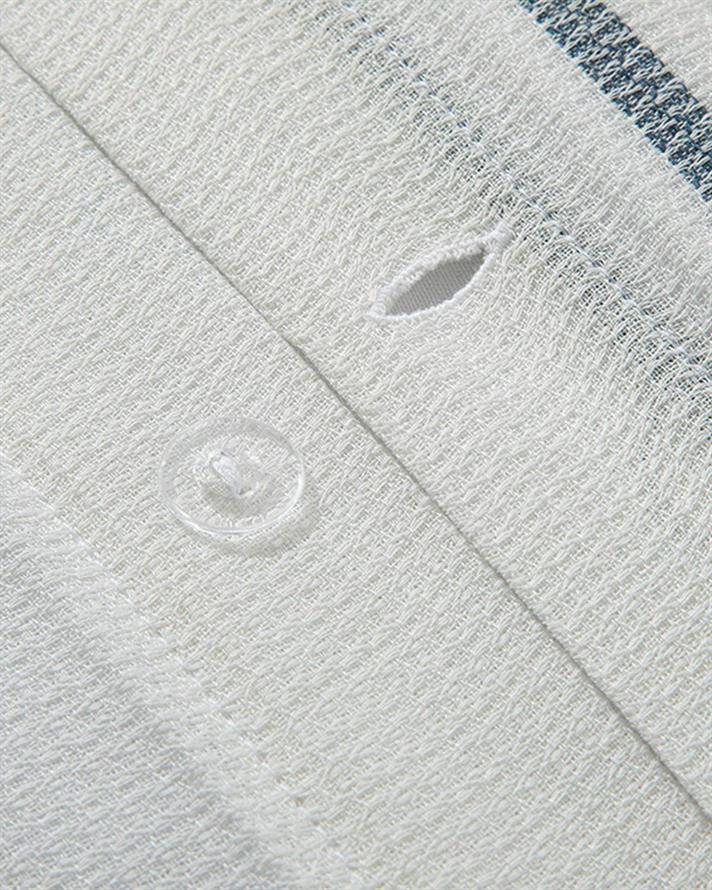 Lenjerie de pat completa pentru doua persoane, Aquatic Line, Bumbac-Poliester, 200x220 cm/160x200 cm/50x70 cm, alb-bleu