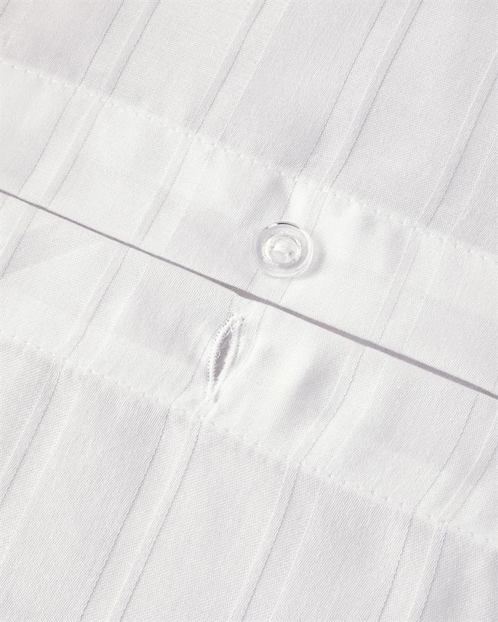 Lenjerie de pat completa pentru doua persoane, Lior, bumbac satinat, 200x220 cm/160x200 cm/50x70 cm, alb