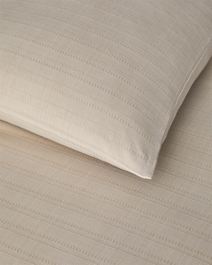 Lenjerie de pat completa pentru doua persoane, Diamond Silky, bumbac-viscoza, 200x220 cm/160x200 cm/50x70 cm, bej