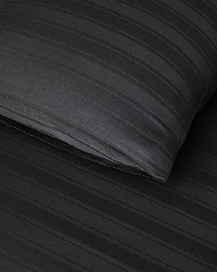 Lenjerie de pat completa pentru doua persoane, Lior, bumbac, 200x220 cm/160x200 cm/50x70 cm, antracit