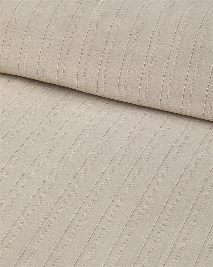 Lenjerie de pat completa pentru doua persoane, Diamond Silky, bumbac-viscoza, 200x220 cm/160x200 cm/50x70 cm, bej