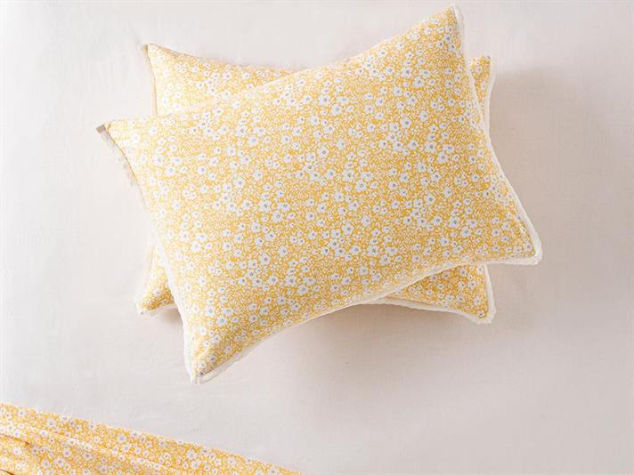 Liberty Bloom Cu Bumbac Cu 2 Piese Față De Pernă 50x70 cm Galben
