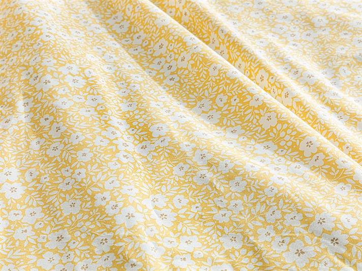 Liberty Bloom Cu Bumbac Double Set Lenjerie De Pat 200x220 cm Galben