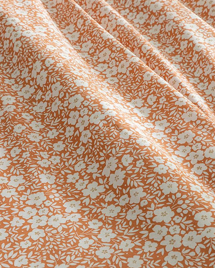 Liberty Bloom Cu Bumbac King Size Set Lenjerie De Pat 240x220 cm Portocaliu