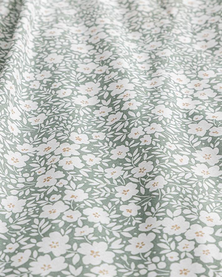 Liberty Bloom Cu Bumbac Single Set Lenjerie De Pat 160x220 cm Seledon Închis