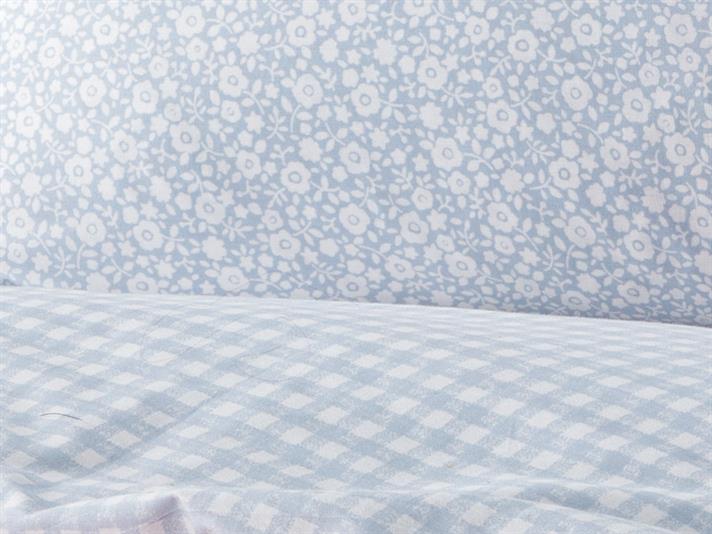Liberty Blossom Cu Bumbac King Size Set Lenjerie De Pat 240x220 cm Albastru