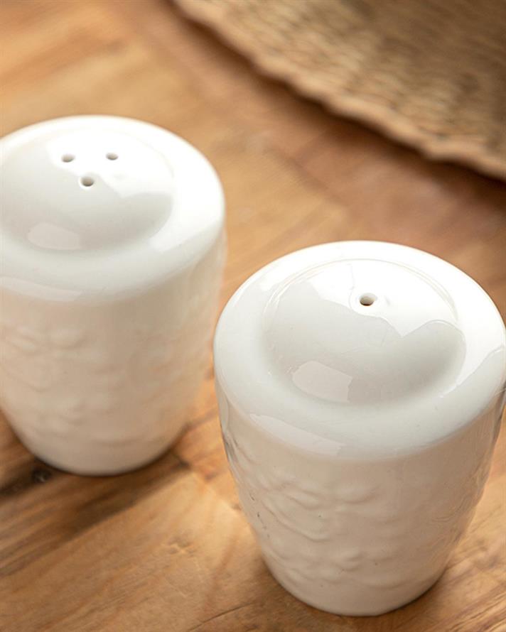 Lima Porcelain Salt And Pepper Shak 5,8x5,8x7,3 cm White