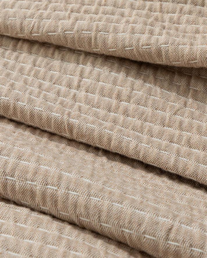 Line Sequence Umplutură Naturală Single Set Cuverturi Pat 160x240 cm Bej