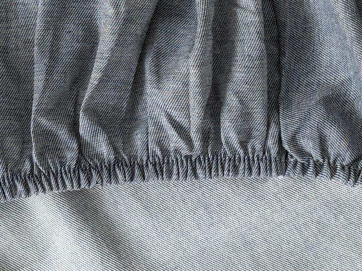 Linea Bold Stripe Twill Double Set Lenjerie De Pat 200x220 cm Bleumarin
