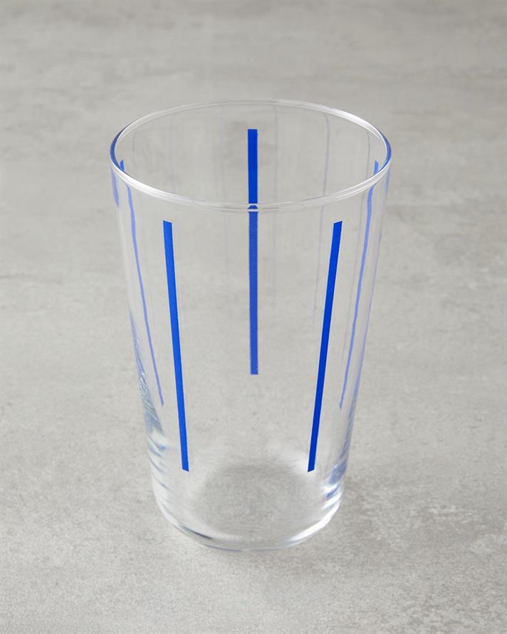 Liny Sticlă Cu 3 Piese Pahar 400 ml Albastru