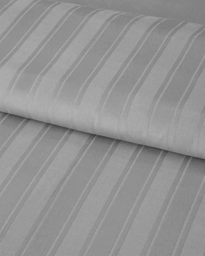 Lior Bumbac Satinat Cu Dungi Double Set Lenjerie De Pat 200x220 cm Argintiu