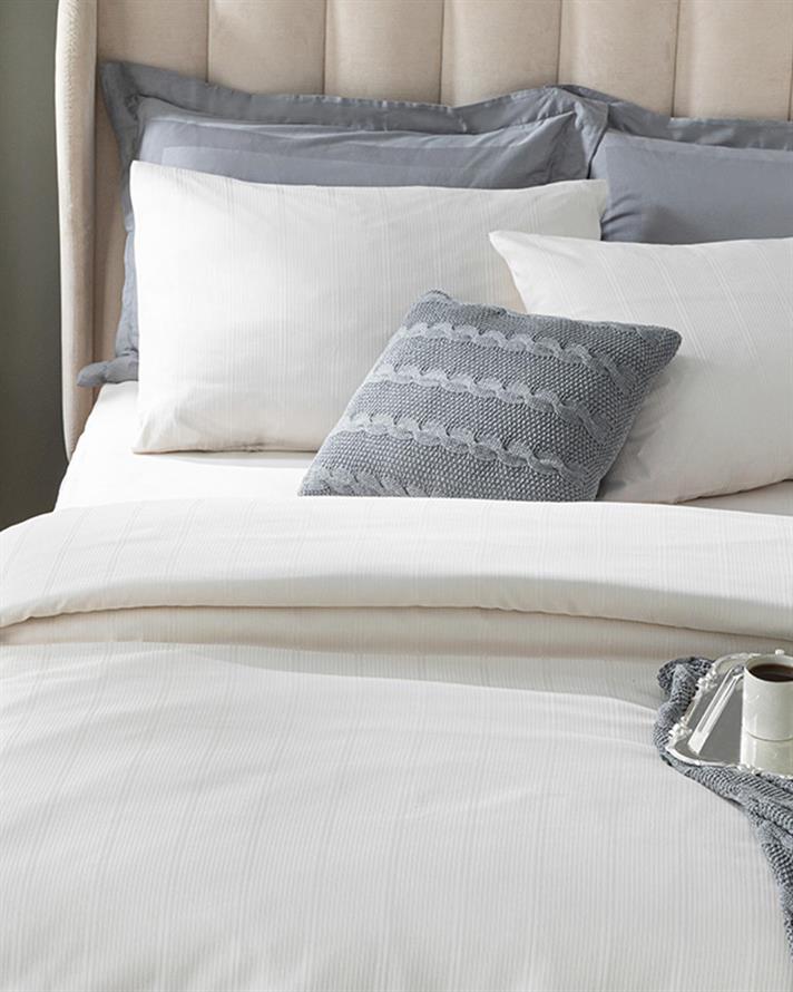 Listra Set Lenjerie De Pat King Size - Set Lenjerie De Pat Bumbac | English Home, 240 x 220 cm, Ivory