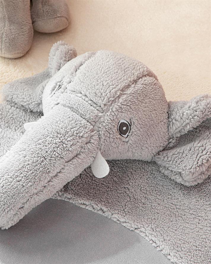 Little Elephants Saltea, Poliester, 100*100 Cm, Albastru İnchis