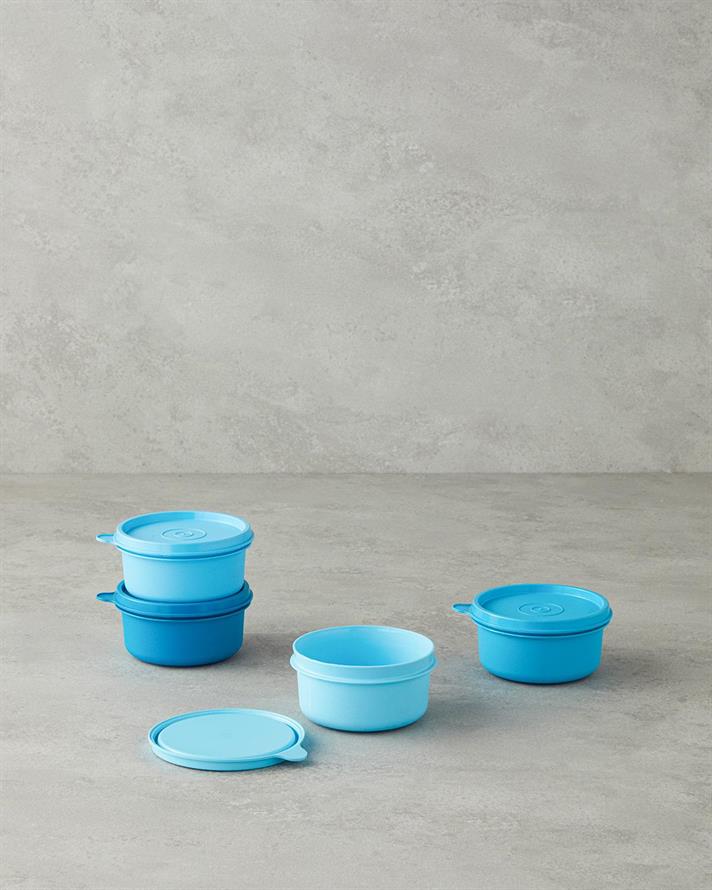 Lock Me Mini Plastic Set 4 Cutie De Depozitare 250 ml Albastru