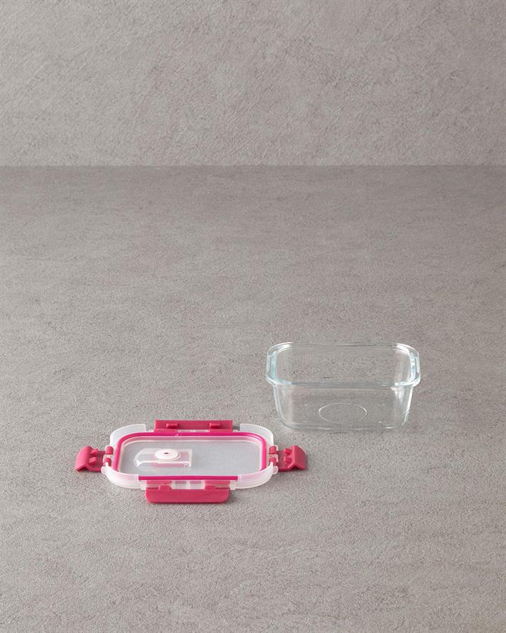 Sticlă Cutie De Depozitare 320 ml Roz