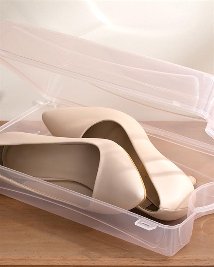 Loe Plastic Femei Cutıe Pentru Pantofı 33*18*10Cm Pudra.