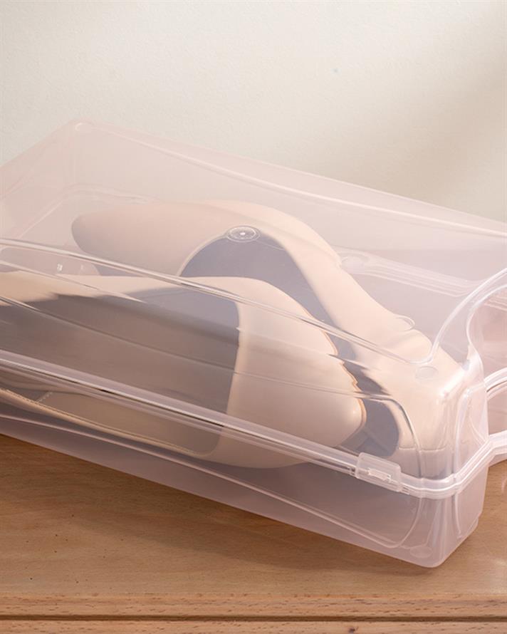 Loe Plastic Femei Cutıe Pentru Pantofı 33*18*10Cm Pudra.