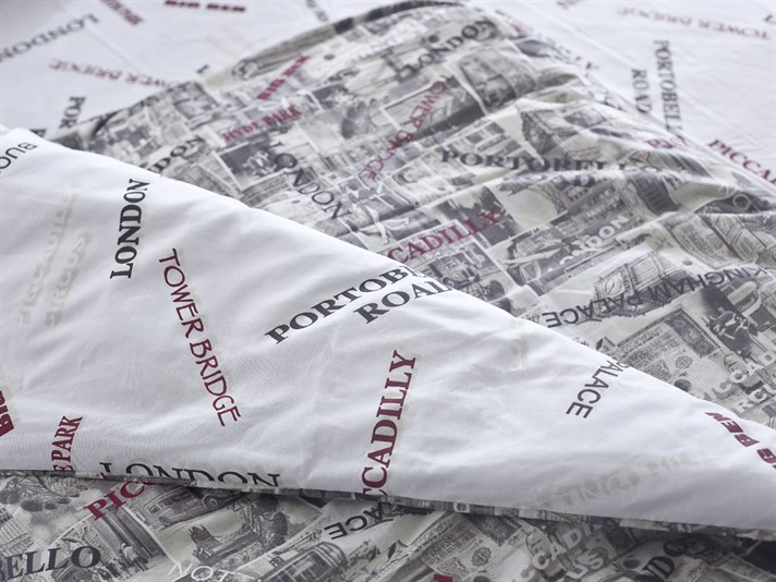 Londra vintage Cu Bumbac Single Lenjerie De Pat 160x220 cm Bej