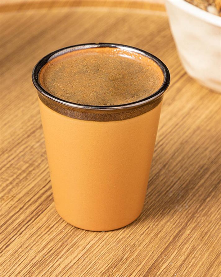 Loni Stoneware Espresso Glass 100 ml Yellow