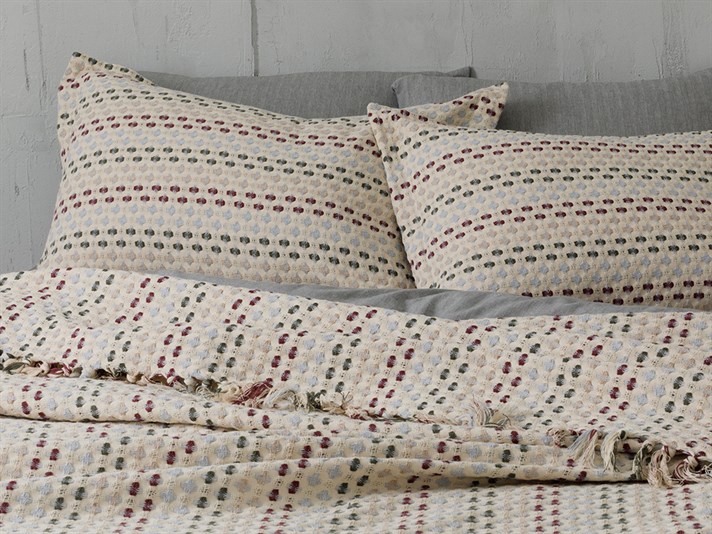 Loop Țesut Pentru O Persoana Set Cuvertură De Pat 160*240 Cm Damson-Grey