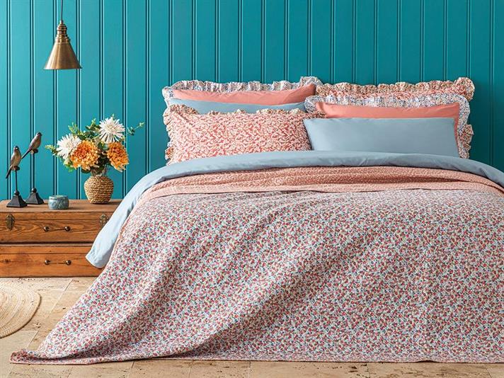 Lovely Florets King Size Cuvertură Multifuncțională 240x220 cm Roz