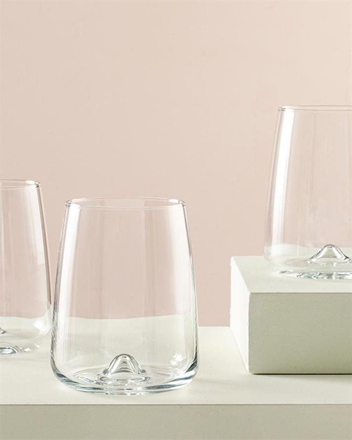 Lublin Pahar De Sucuri Set 3, Sticlă, 475 Ml, Verde-Albastru