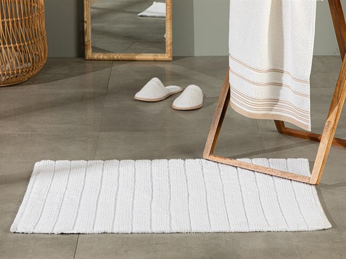 Covoraș de baie, Lucca, bumbac, 60x90 cm, alb