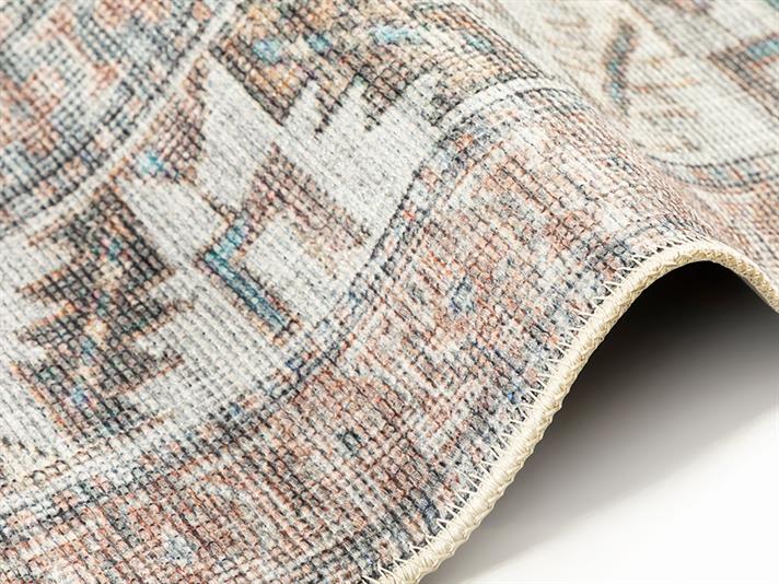 Covor decorativ, Lucia, 80x150 cm, jacquard, alb-maro